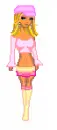 Cute outgoing girl in pink