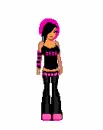 Hot girl in black and pink