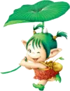 flying with leaf