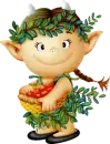 elf carig a basket