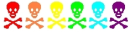 rainbow skullies