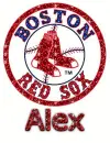 Alex with Red Sox logo