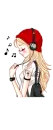 GIRL LISTENING TO MUSIC