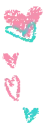 PINK AND BLUE HEARTS