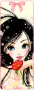 GIRL WITH RED FLOWER