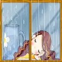 GIRL SLEEPING BY WINDOW