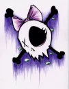 pink ribbon skull