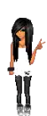 black hair doll