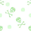 Green emo skulls