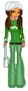 green doll