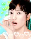 cute & surprised asian girl with make up