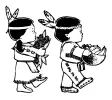 Indian children marching