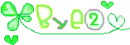a clover & green hearts : bye