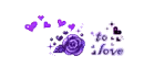 cute violet rose & heart 