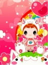 little girl with a cat hat & balloons