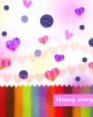 cute fabric with hearts