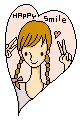 happy smile : cute girl in a heart
