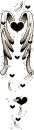 black heart with wings