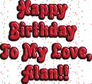 Happy Birthday to My Love, Alan