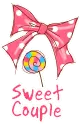 candy + ribbon = sweet couple