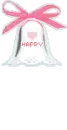 cute bell with hearts & ribbons