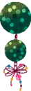 ribbon & green balls
