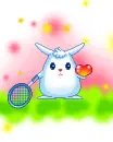 playing tennis with a heart
