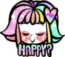 color girl : happy ?