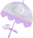 cute umbrella : gracias