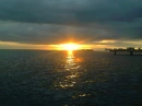 Sunset and a ship 