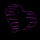 pink glow heart