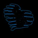 blue glow heart