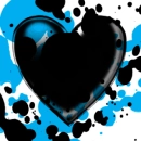 blue and black splats