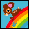 deer over rainbow