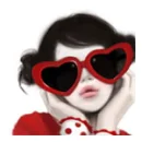 girl with cute glass
