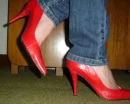 red shoes