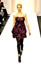 models walking down runway