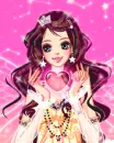 cute fashion girl with a heart