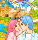 lovers in front of a castle