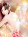 cute fairy with butterfly wings