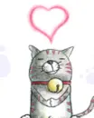 cat in love