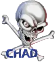 Chad with skull