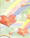 hearts with wings in the sky