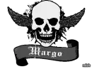 margo black skull