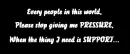 support, not pressure