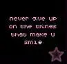 never give up..