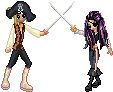 Pirates fighting "argh"