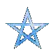 Spinning Blue Pentagram