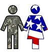 military man patriotic girl