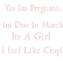 yes i'm pregnant...